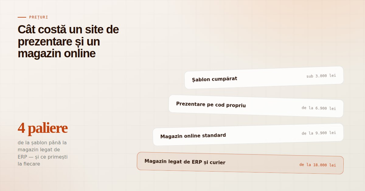 Ilustrație pentru articolul Cât costă un site și un magazin online